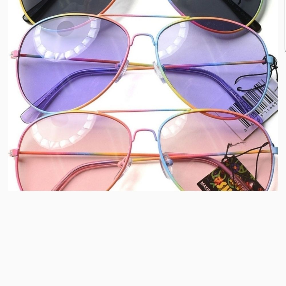 Violet Multi-colored Frame Sunglasses - Picture 4 of 5